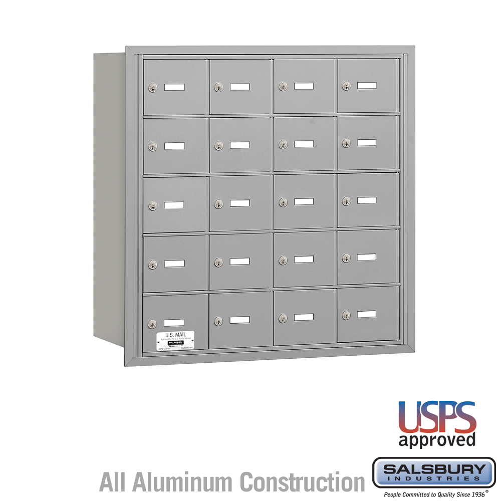Salsbury 4B+ Horizontal Mailbox - 20 A Doors - Rear Loading - USPS Access