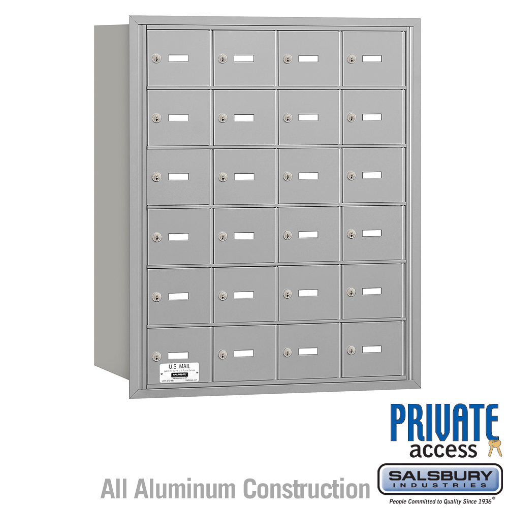 Salsbury 4B+ Horizontal Mailbox - 24 A Doors - Rear Loading - Private Access