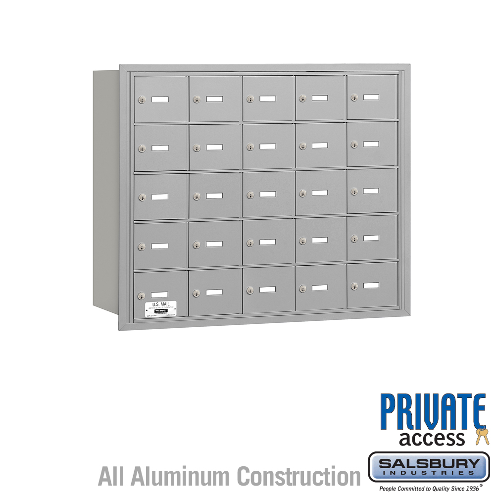 Salsbury 4B+ Horizontal Mailbox - 25 A Doors - Rear Loading - Private Access