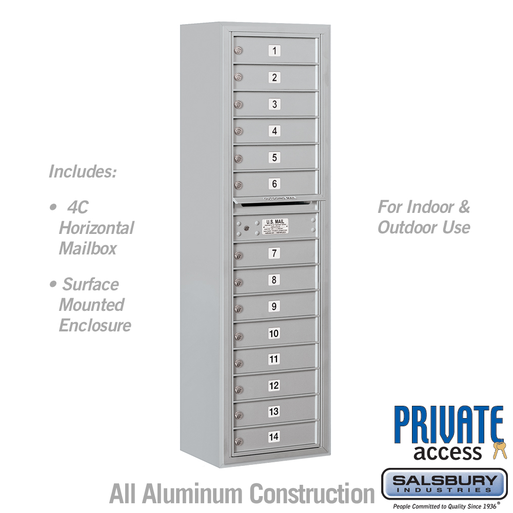 3800 Horizontal Series 10-Compartment Surface Mount Mailbox 3800 Horizontal Series 10-Compartment Surface Mount Mailbox