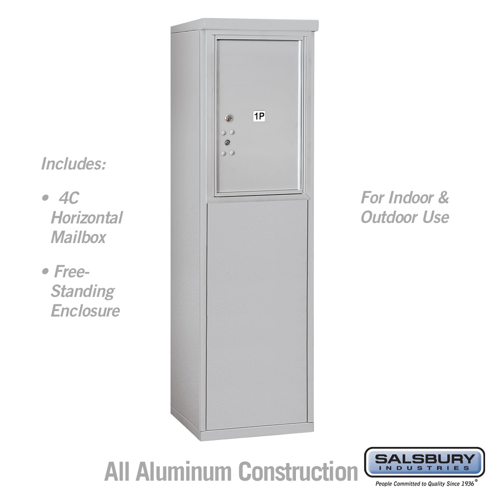 Salsbury 6 Door High Free-Standing 4C Horizontal Parcel Locker with 1 Parcel Locker with USPS Access