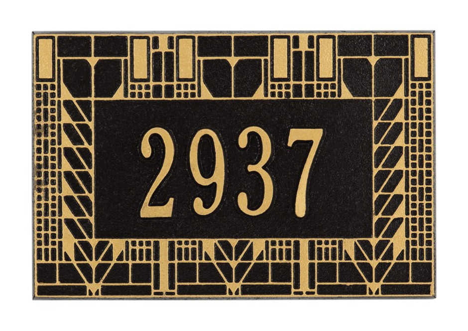 Whitehall Wall Mailbox Plaque - Frank Lloyd Wright Tree Of Life, 1-line Personalized