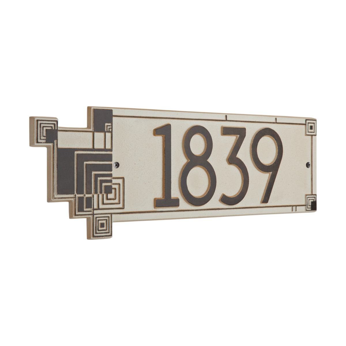 Whitehall Frank Lloyd Wright Cube Abstraction Modern Plaque, Standard 1-line