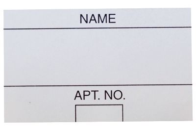 White Name Card for Door (1 Per Door)
