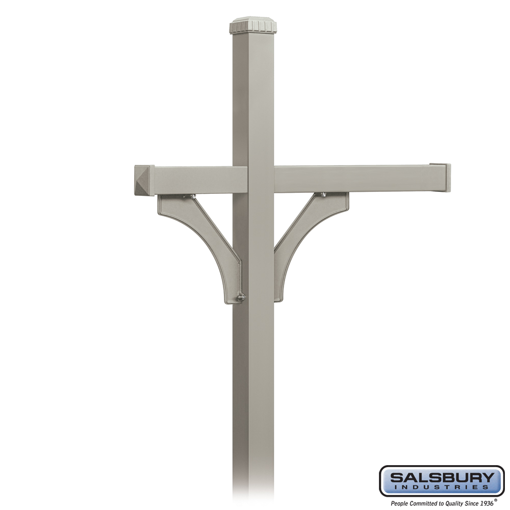 Salsbury 4373D Deluxe In-Ground Post for (3) Designer Roadside Mailboxes