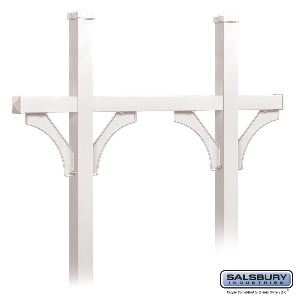 Salsbury Deluxe Mailbox Post - Bridge Style for (5) Mailboxes - In-Ground Mounted