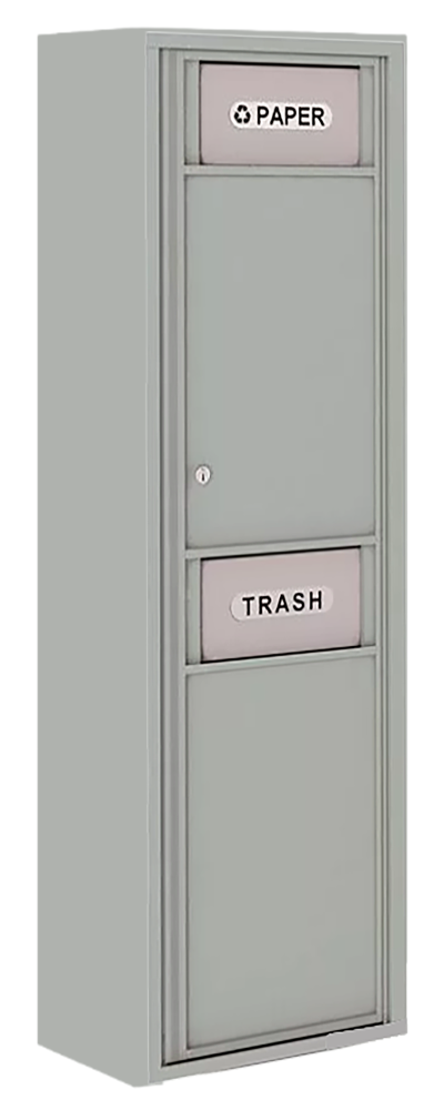 Florence 4C Mailbox Large Trash/Recycling Bin - Front Loading - Surface Mounted - Private Access