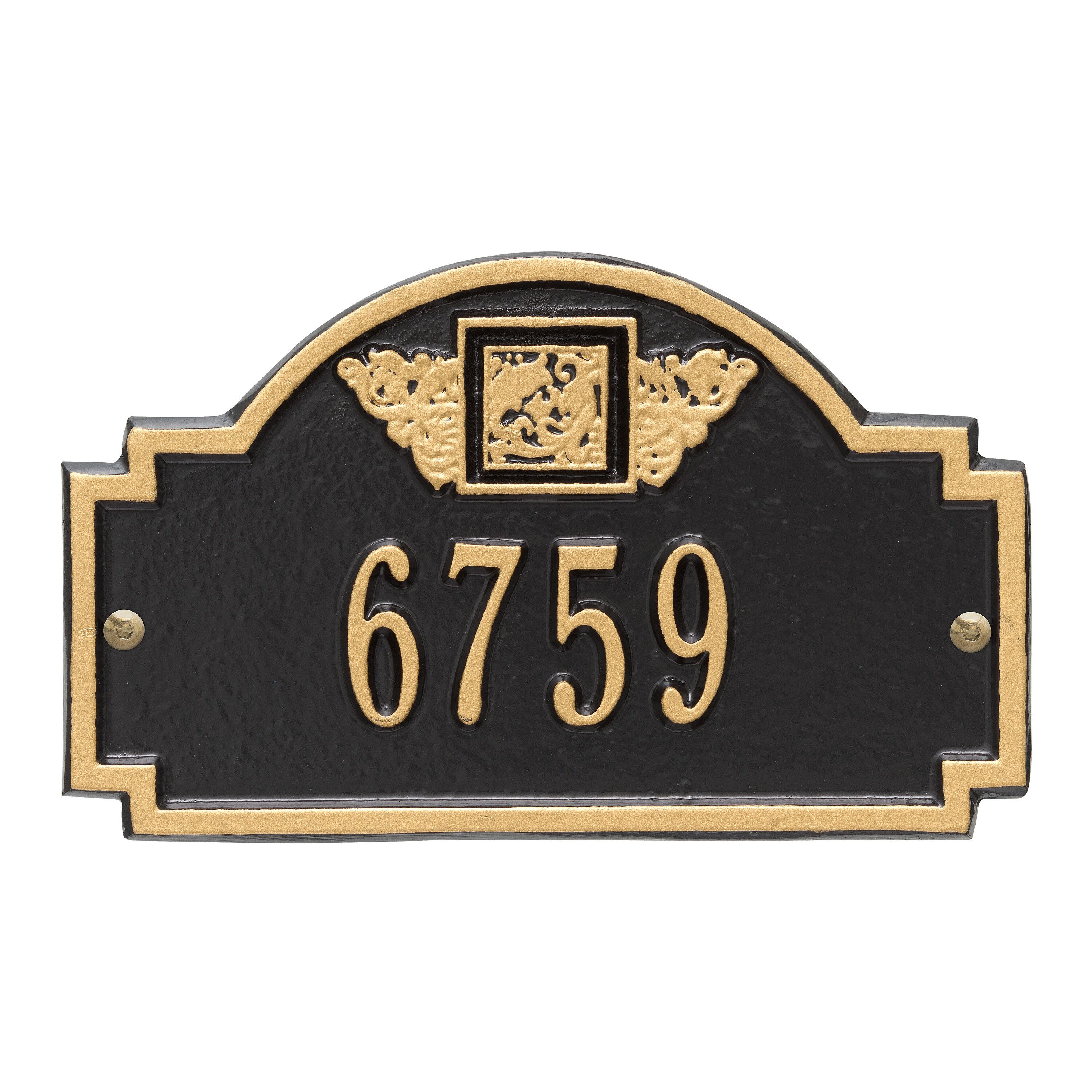 Whitehall Monogram - Petite Wall - One Line Address Plaque 