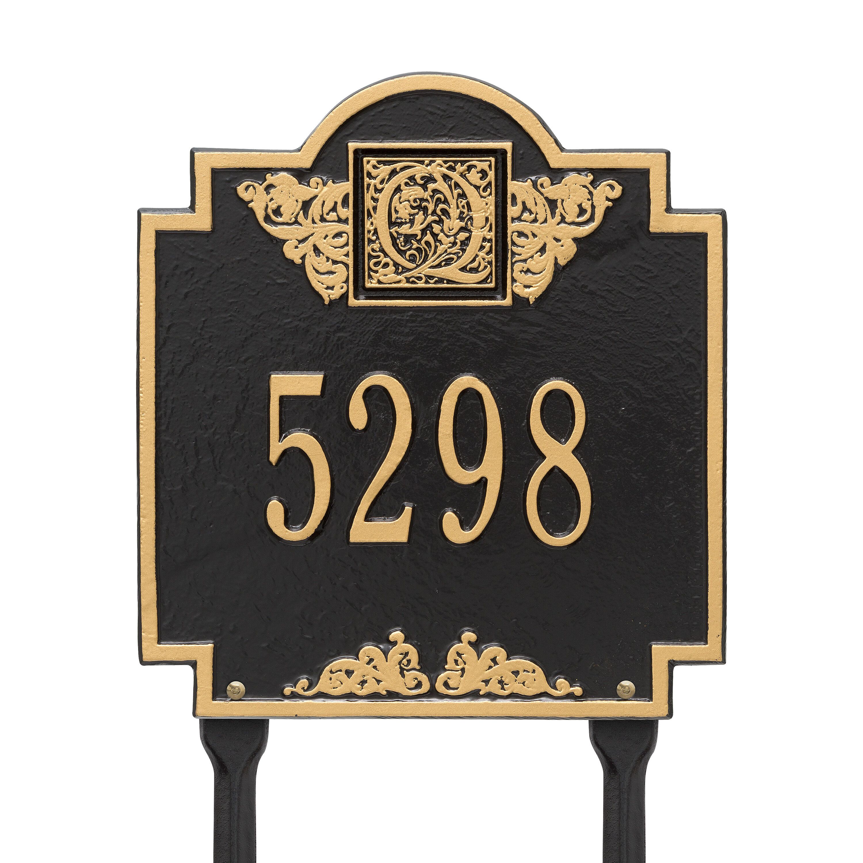 Whitehall Monogram - Standard Lawn - One Line Address Plaque