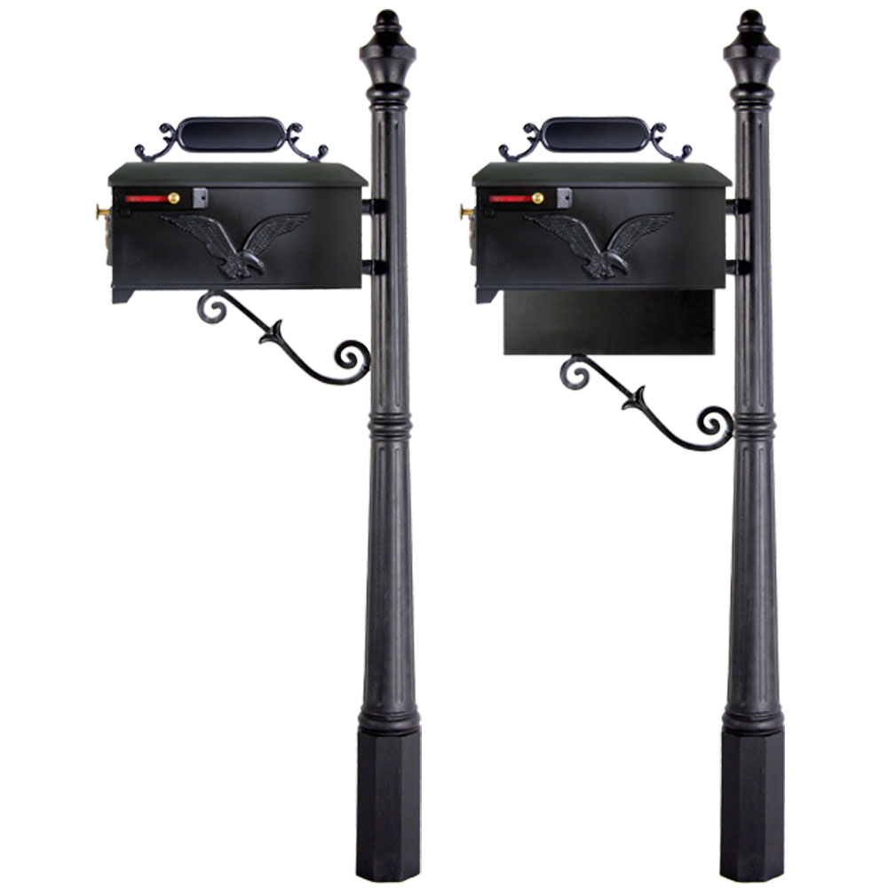 imperial cast aluminum residential mailbox with post 514k