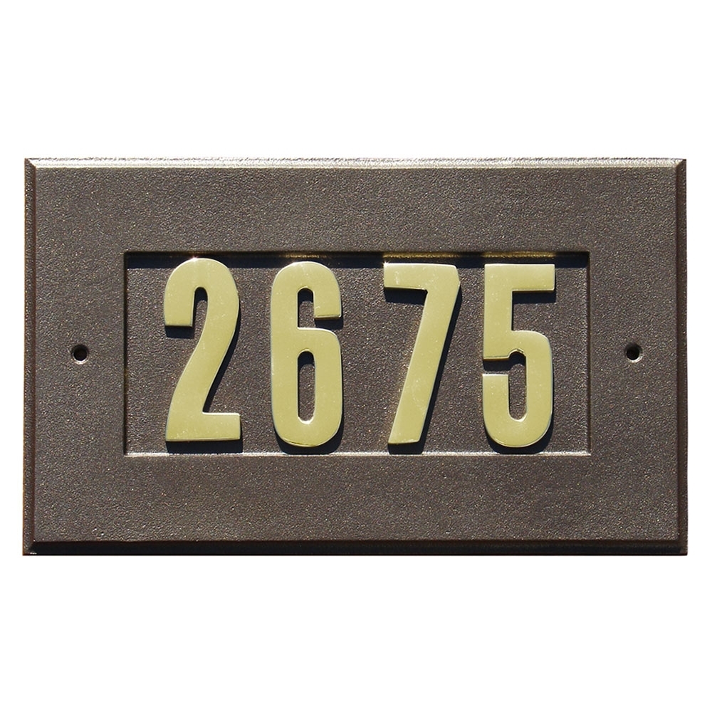 Manchester Address Plate with 3-inch Brass Numbers (included)