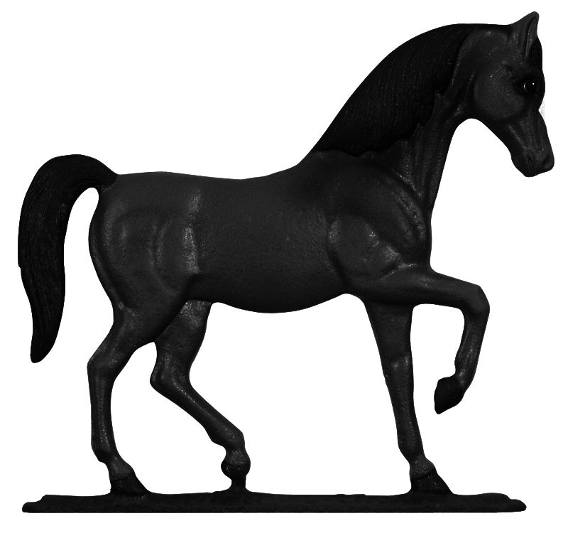Whitehall Black Horse Mailbox Ornament