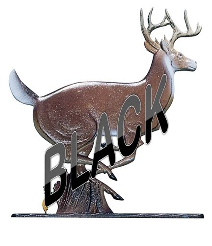 Whitehall Large Bell with Buck Ornament Black