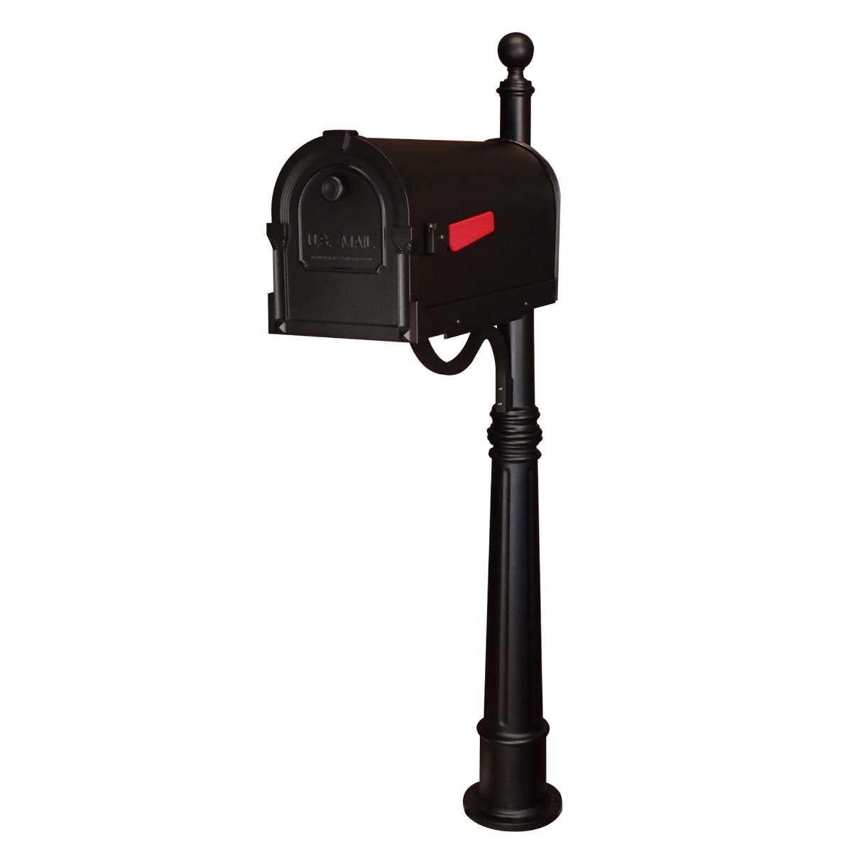 Savannah Curbside Mailbox With Ashland Mailbox Post & Burial Kit