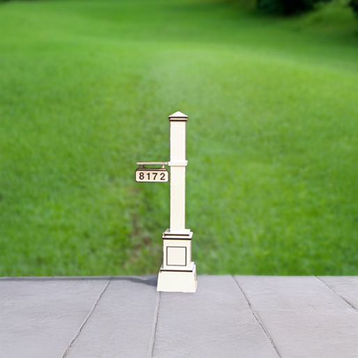 Streetscape post only without mailbox