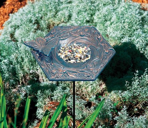 Whitehall Butterfly Garden Bird Feeder - Copper Verdi