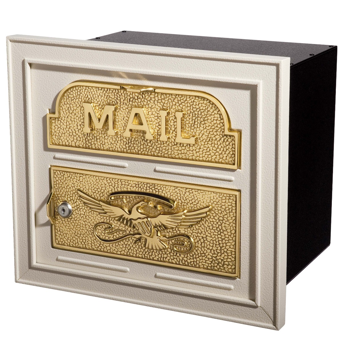 Inbed Mailbox Column Insert Mailboxes in Polished Brass