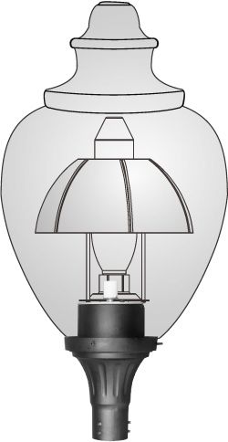 Dark Sky Reflector for Medium Fixture