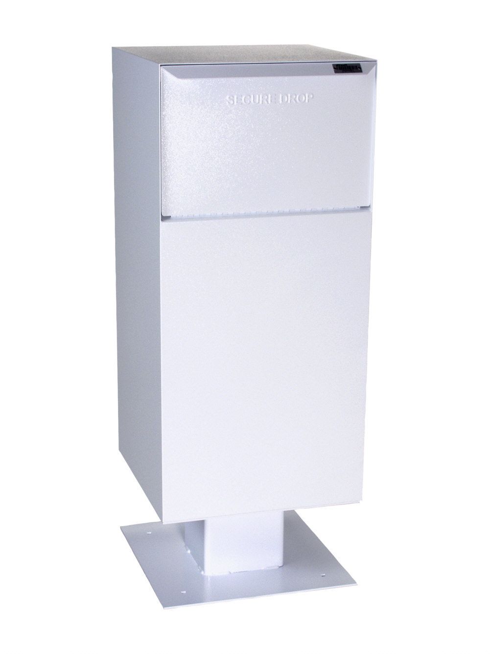 Deposit Vault with Pedestal - Curbside, Rear-Access Locking Parcel Mailbox