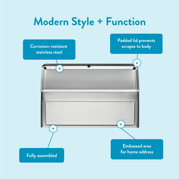 Architectural Maya Locking Wall Mount Mailbox