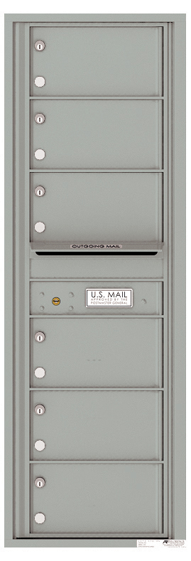 Front Loading Commercial Mailbox - 6 Tenant Doors - Single Column