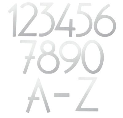 House Numbers and Letters Contemporary 8 Inch