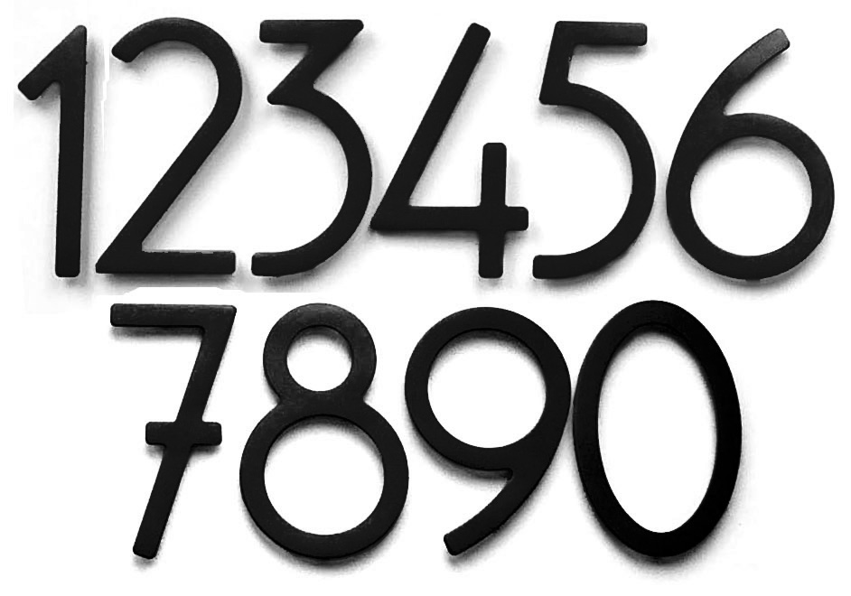 House Numbers and Letters Contemporary 5 Inch