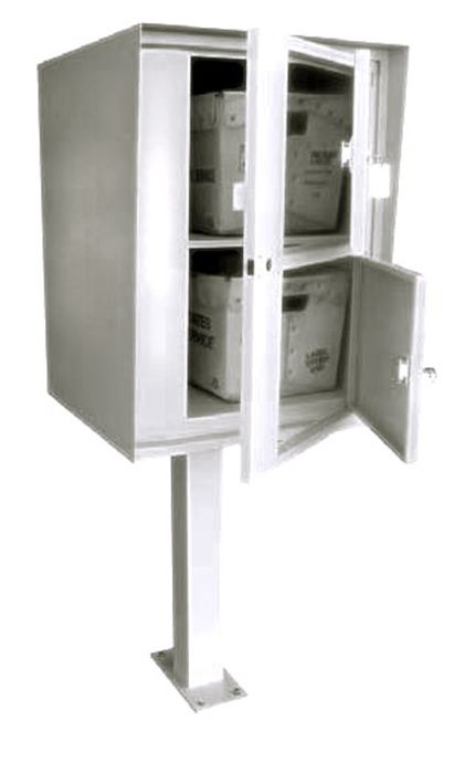 Front Access Double/Double Commercial Collection Box in Stainless
