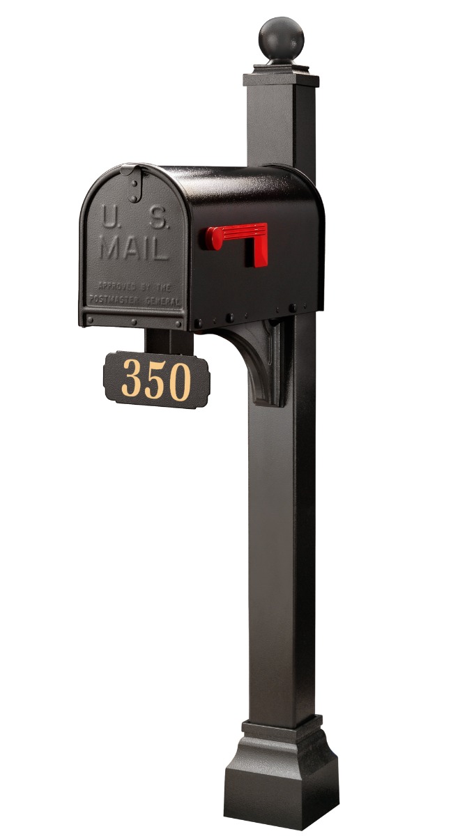 Janzer Mailbox and Decorative Post Combo - Choose Colors