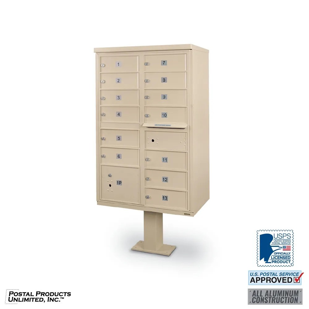 13 Door F Spec Cluster Box Unit with Pedestal