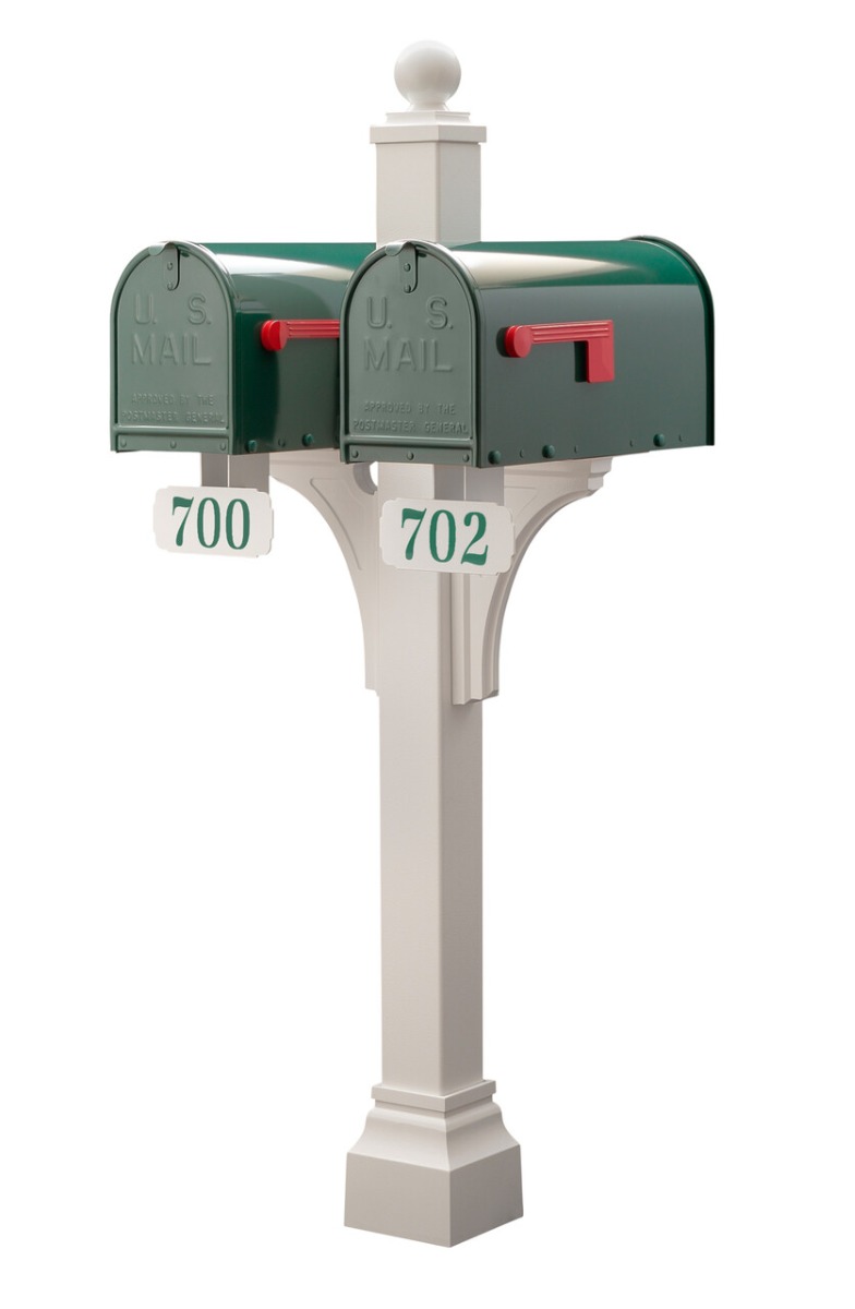 Janzer Multi-Mount Double Mailbox Decorative Post (Optional Mailboxes Available)