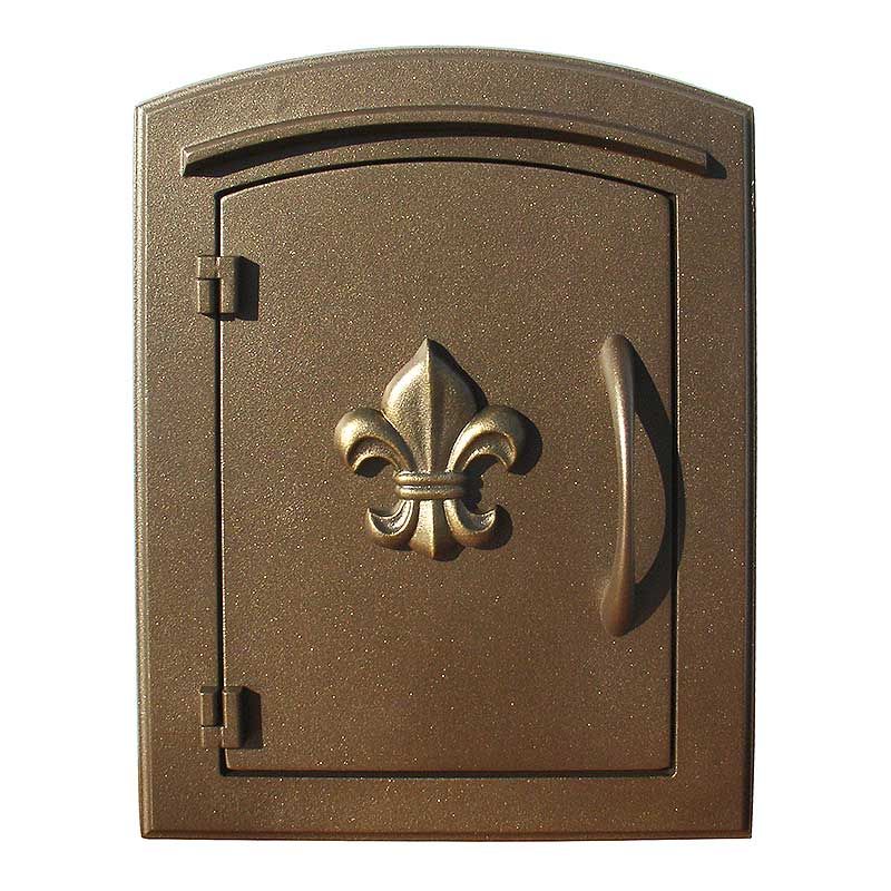 Manchester Non-Locking Column Mount Mailbox with Fleur de Lis Emblem