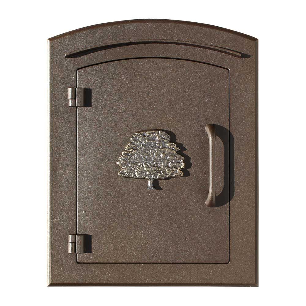 Manchester Non-Locking Column Mount Mailbox with Oak Tree Emblem