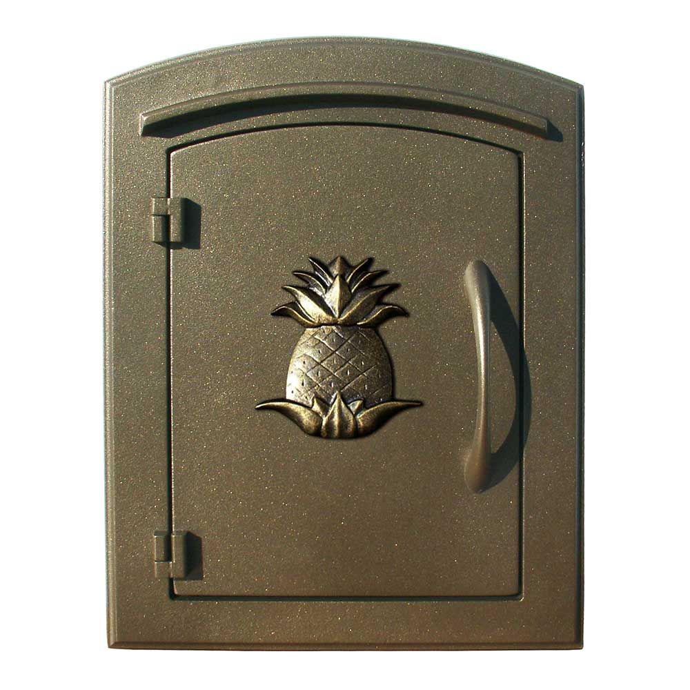 Manchester Non-Locking Column Mount Mailbox with Pineapple Emblem
