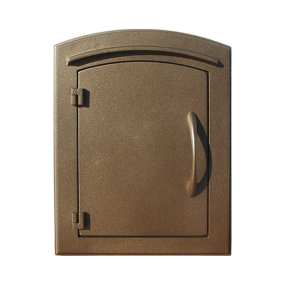 Manchester Security Locking Column Mount Mailbox with Plain Door (Stucco Column Not Included)