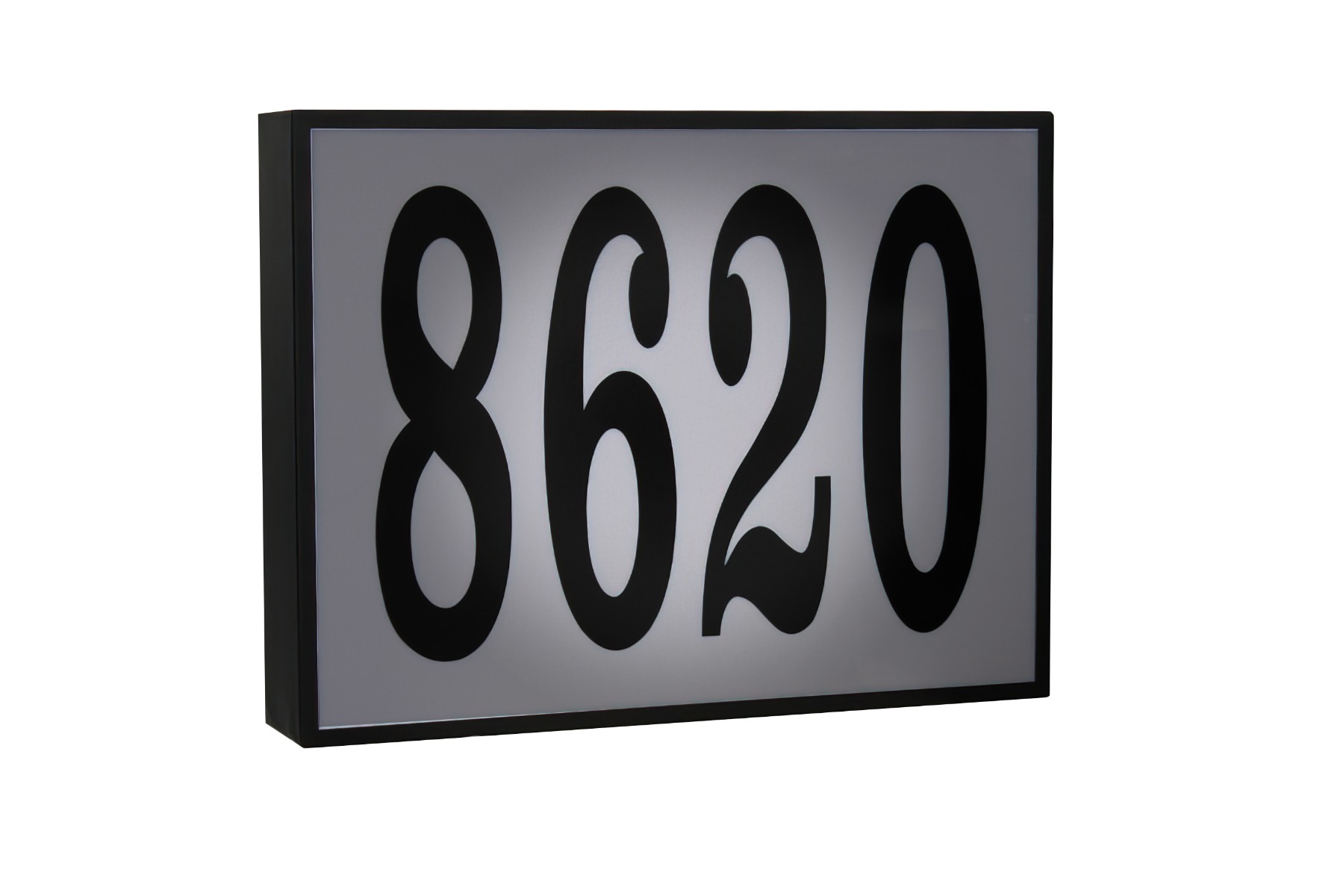 QualArc Serrano (XX-Large) Lighted Address Plaque LED Building Sign (Black Frame color only)