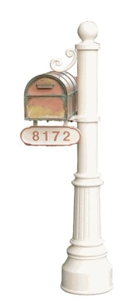 Streetscape mailbox and post deluxe with address plate