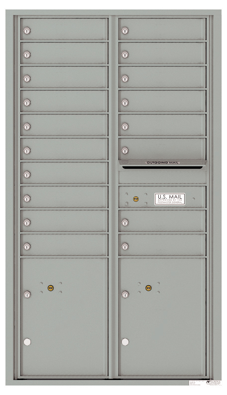 Front Loading Mailboxes Front-Loading Commercial Mailbox w/ 18 Tenant Doors