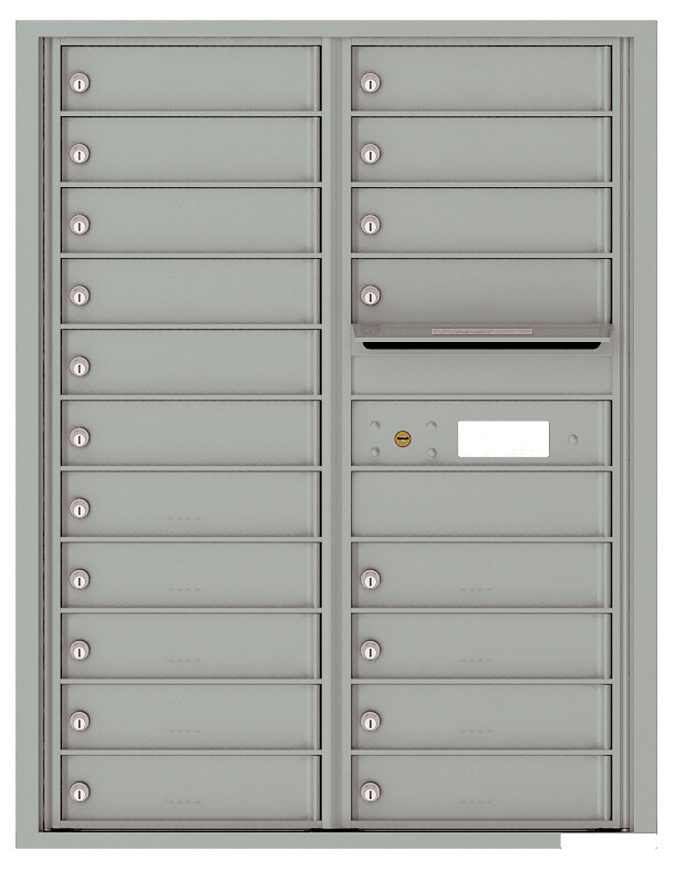 Versatile Front Loading Double Column Commercial Mailbox with 19 Tenant Doors and Outgoing Mail Slot