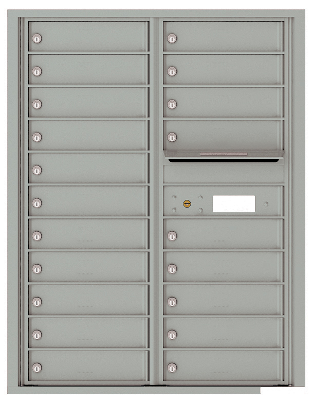 Versatile Front Loading Double Column Commercial Mailbox with 20 Tenant Doors and Outgoing Mail Slot