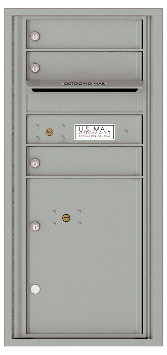 Front Loading Mailboxes Versatile Front Loading Single Column Commercial Mailbox with 3 Tenant ...