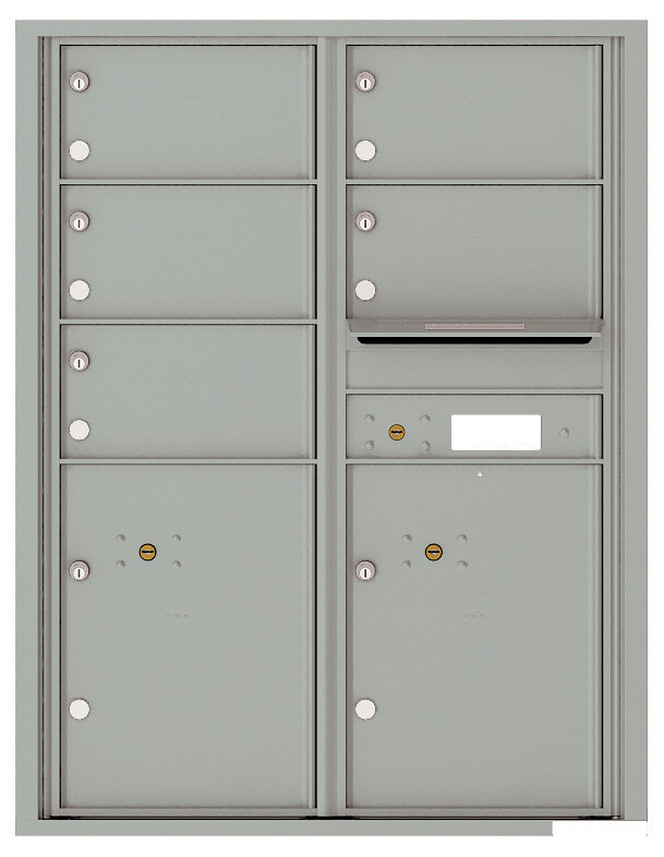 Versatile Front Loading  Double Column Mailbox with 5 Tenant Doors and 2 Parcel Lockers and Outgoing Mail Slot