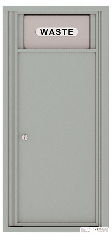 Versatile Front Loading Single Column Medium Size Trash Receptacle Recycling Bin