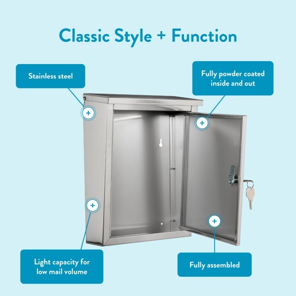 Architectural Regent Locking Wall Mount Mailbox