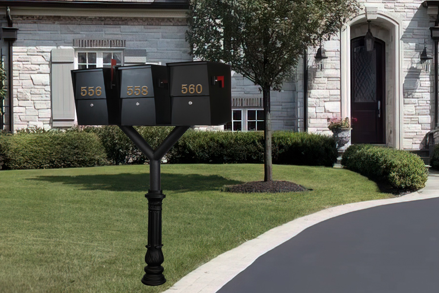 Penfield TRIPLE Mailbox Post System