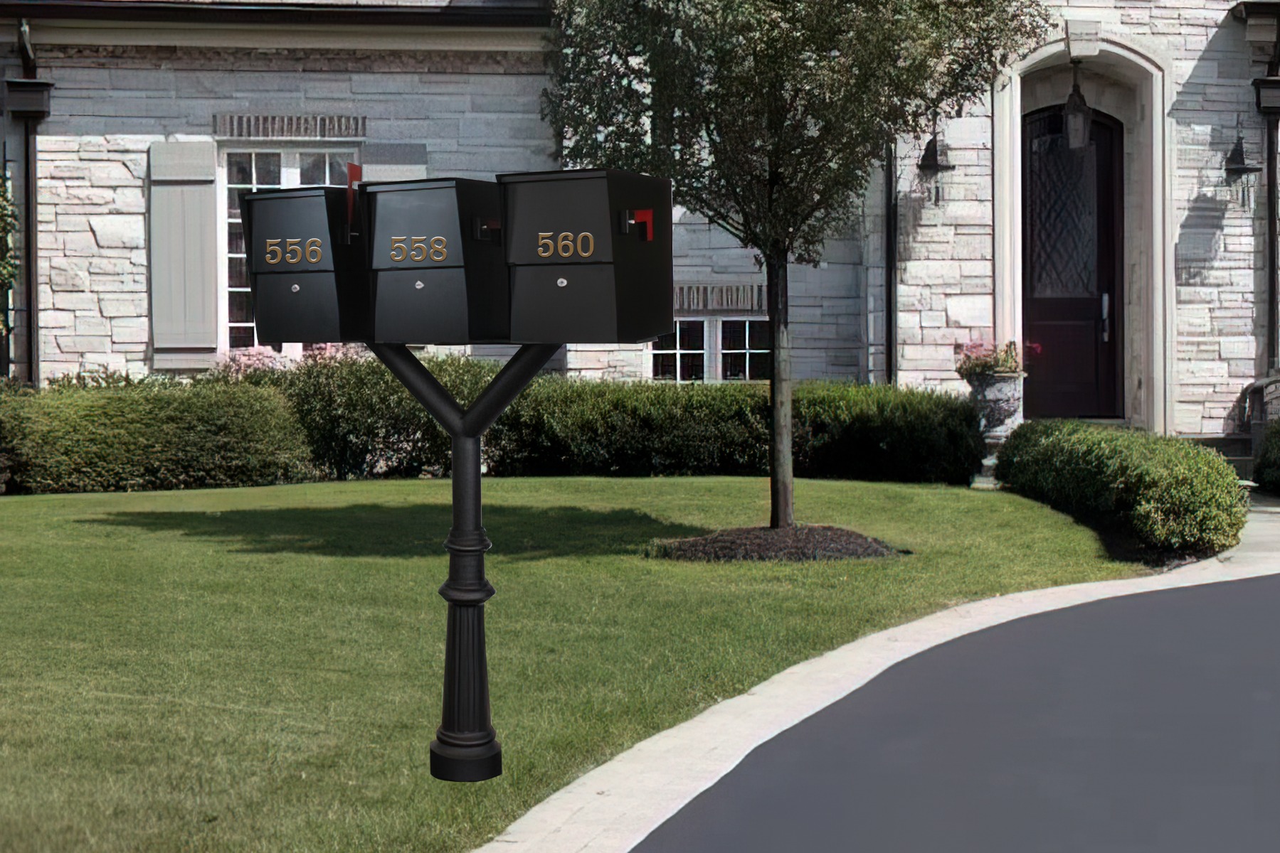 Penfield TRIPLE Mailbox Post System